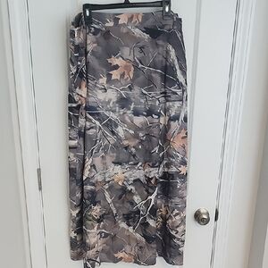 Nature-Inspired Camouflage Maxi Skirt